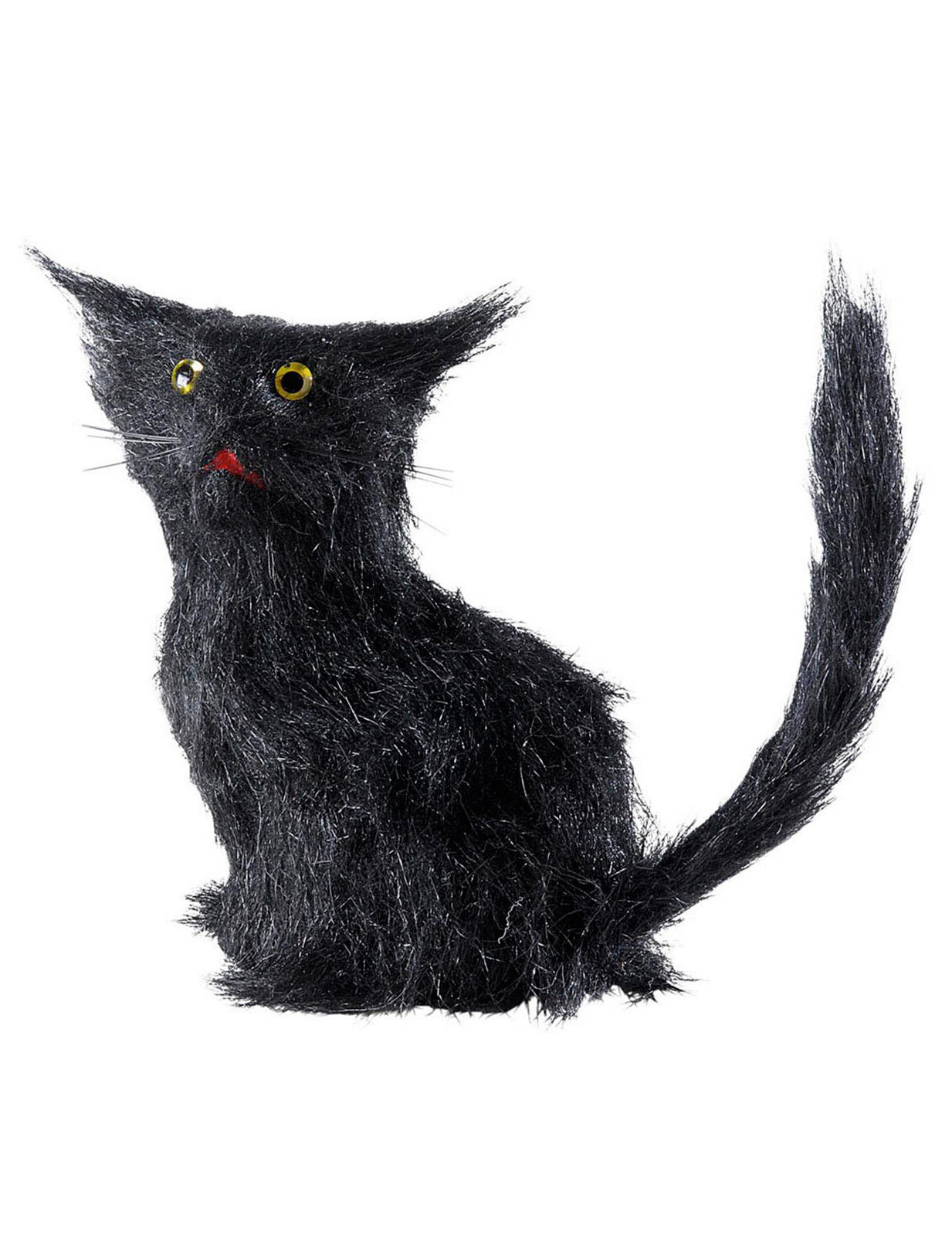 Katze mit Fell Halloween-Deko-Figur schwarz 12cm Katze mit Fell Halloween-Deko-Figur schwarz 12cm von WIDMANN