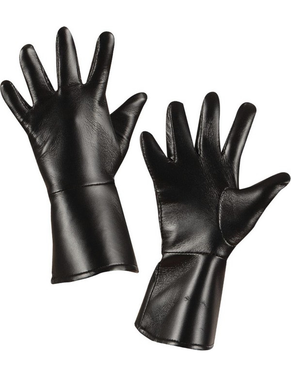 Kinderhandschuhe Lederimitat schwarz von WIDMANN