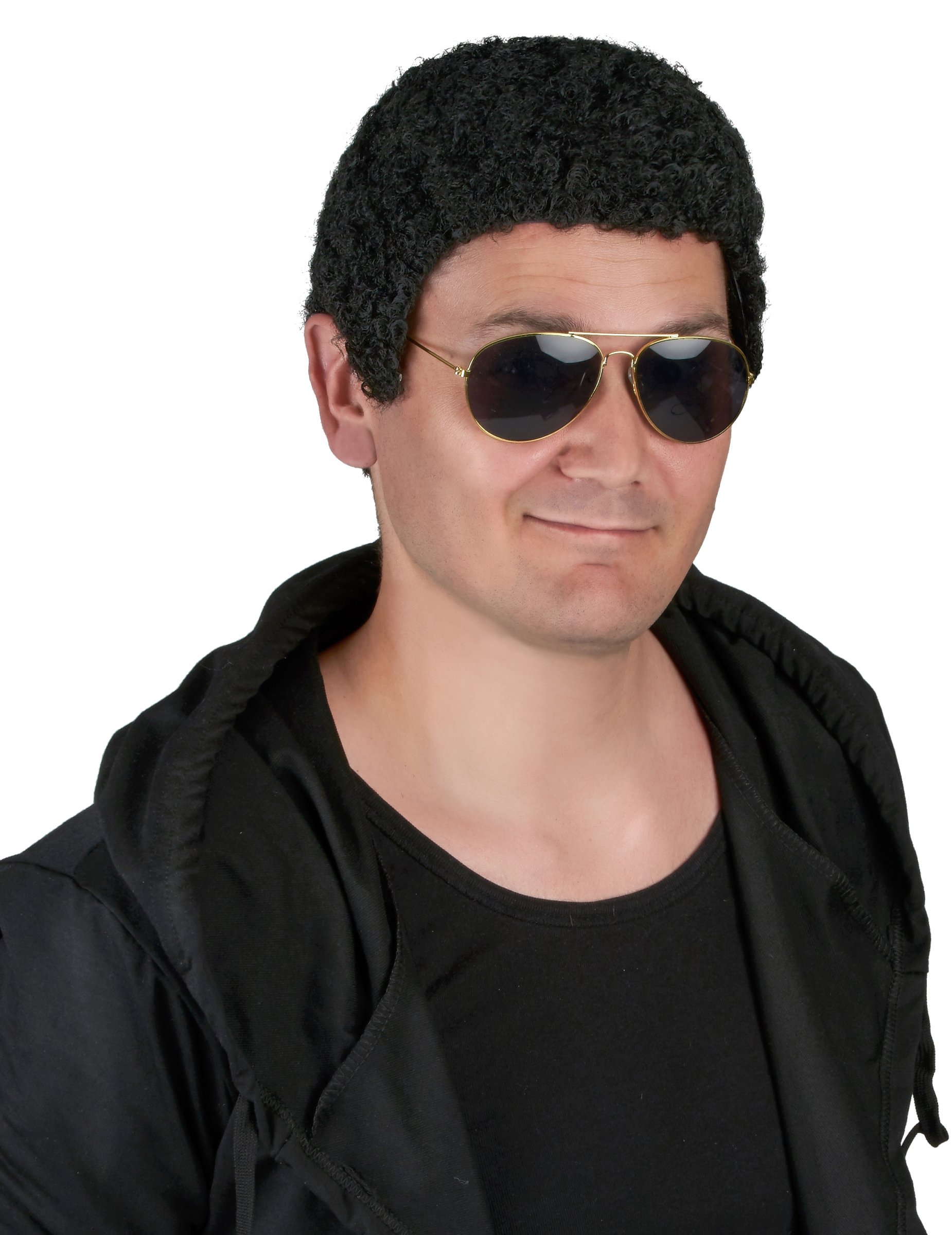 Kurze Afro Perücke schwarz Kurze Afro Perücke schwarz von WIDMANN