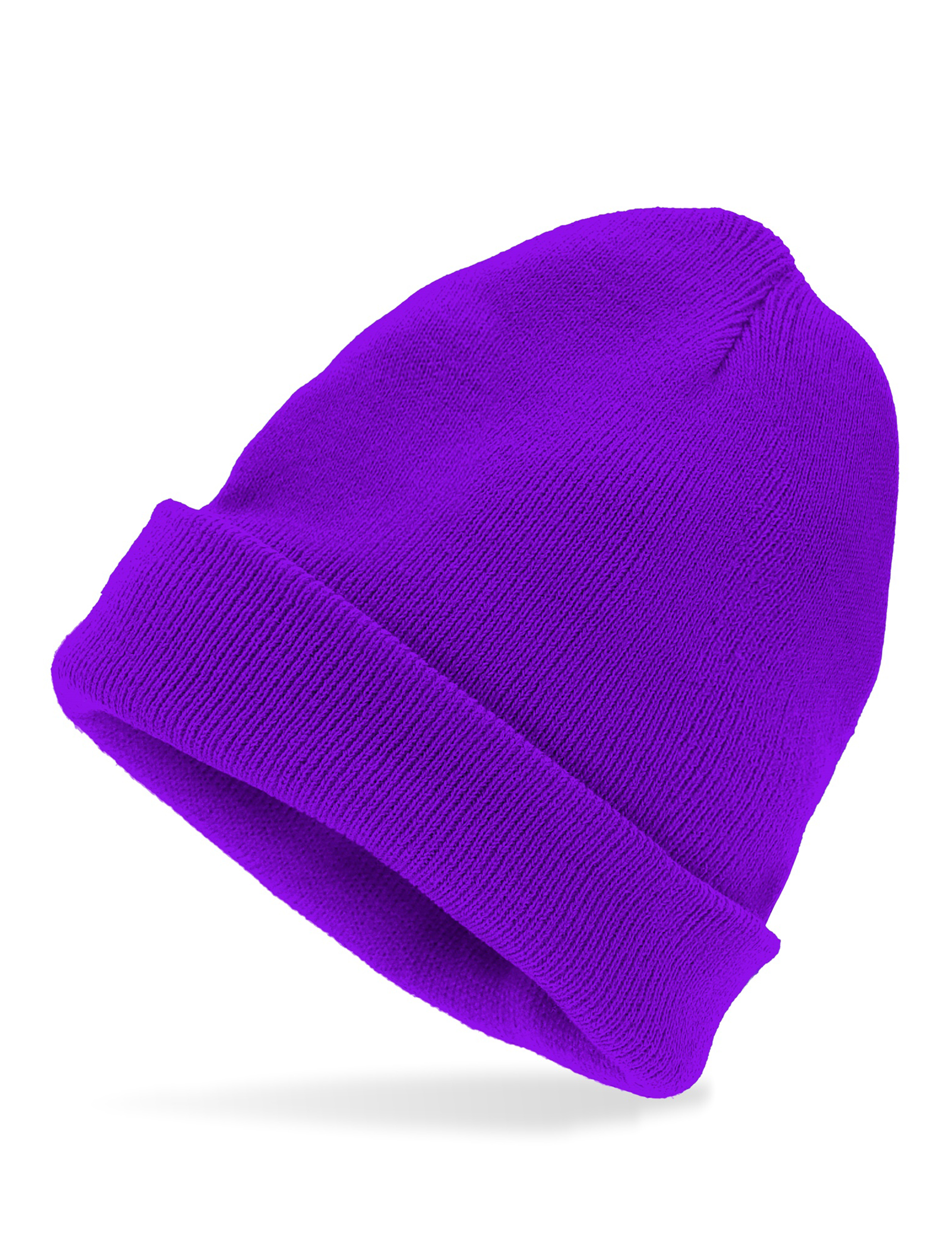 Lila Beanie Mütze für Erwachsene von WIDMANN