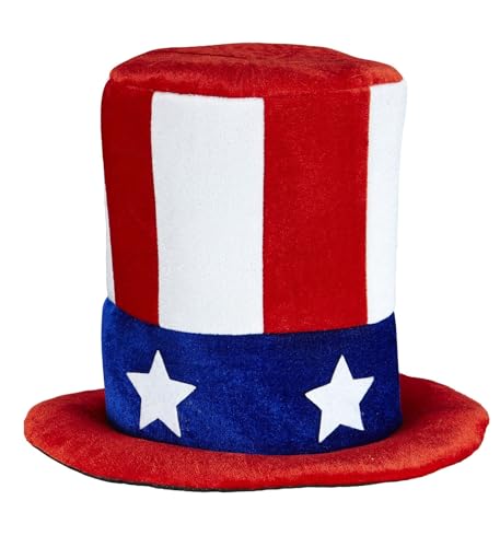W WIDMANN MILANO Party Fashion 03586 - Zylinder Mr. America, Accessoire, Kopfbedeckung, USA, Karneval, Mottoparty von W WIDMANN MILANO Party Fashion