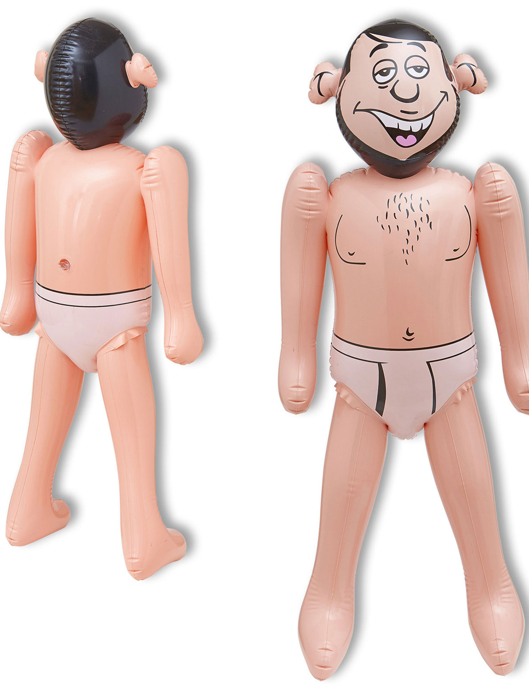 Männliche Gummipuppe aufblasbar frivol beige von WIDMANN
