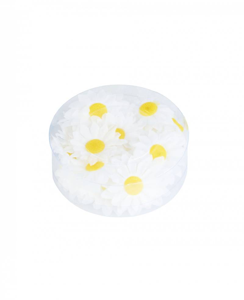 Margeriten-Blüten Tischdeko 20 Stück weiss-gelb 5cm von WIDMANN