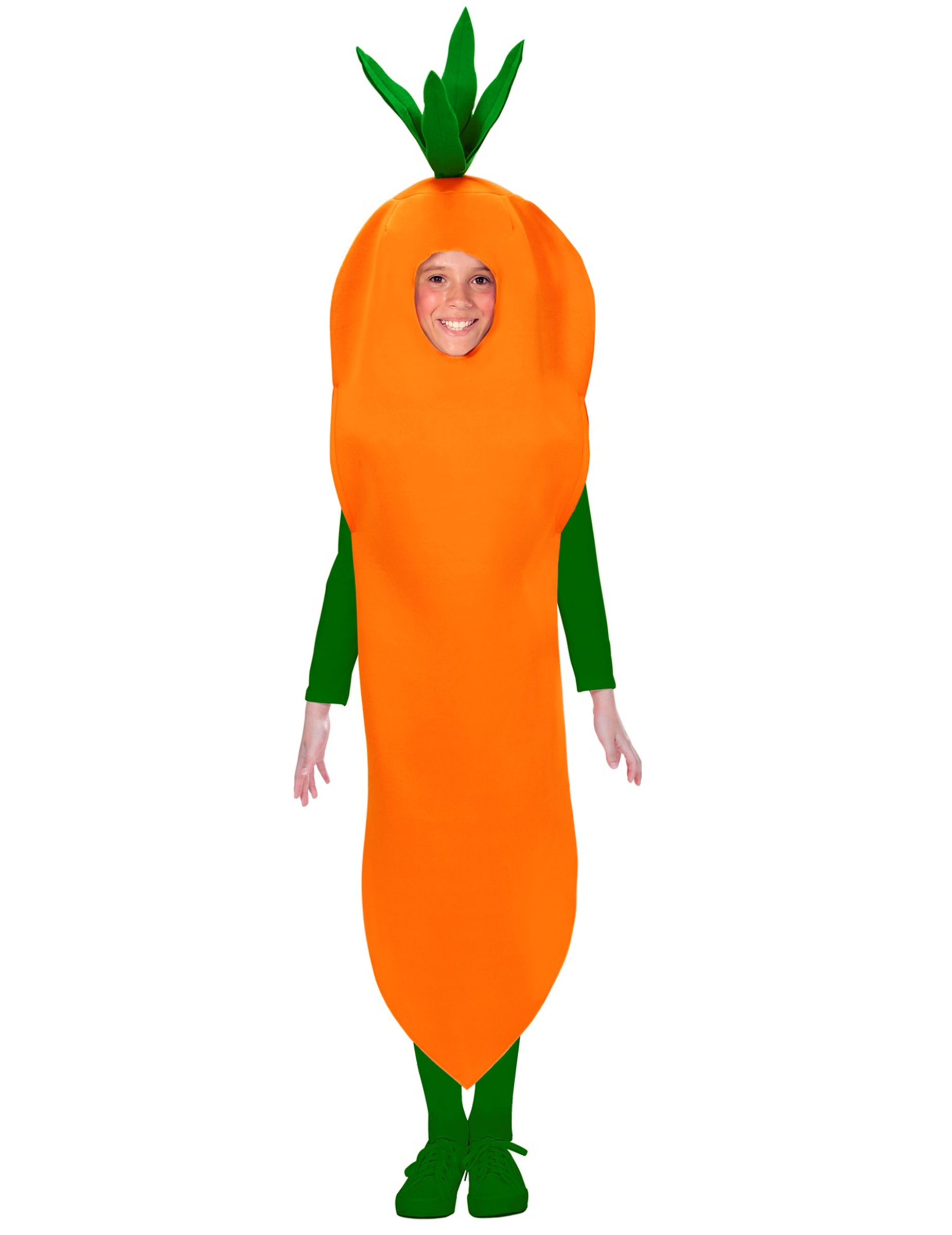 Möhrenkostüm für Kinder grün-orange Möhrenkostüm für Kinder grün-orange von WIDMANN