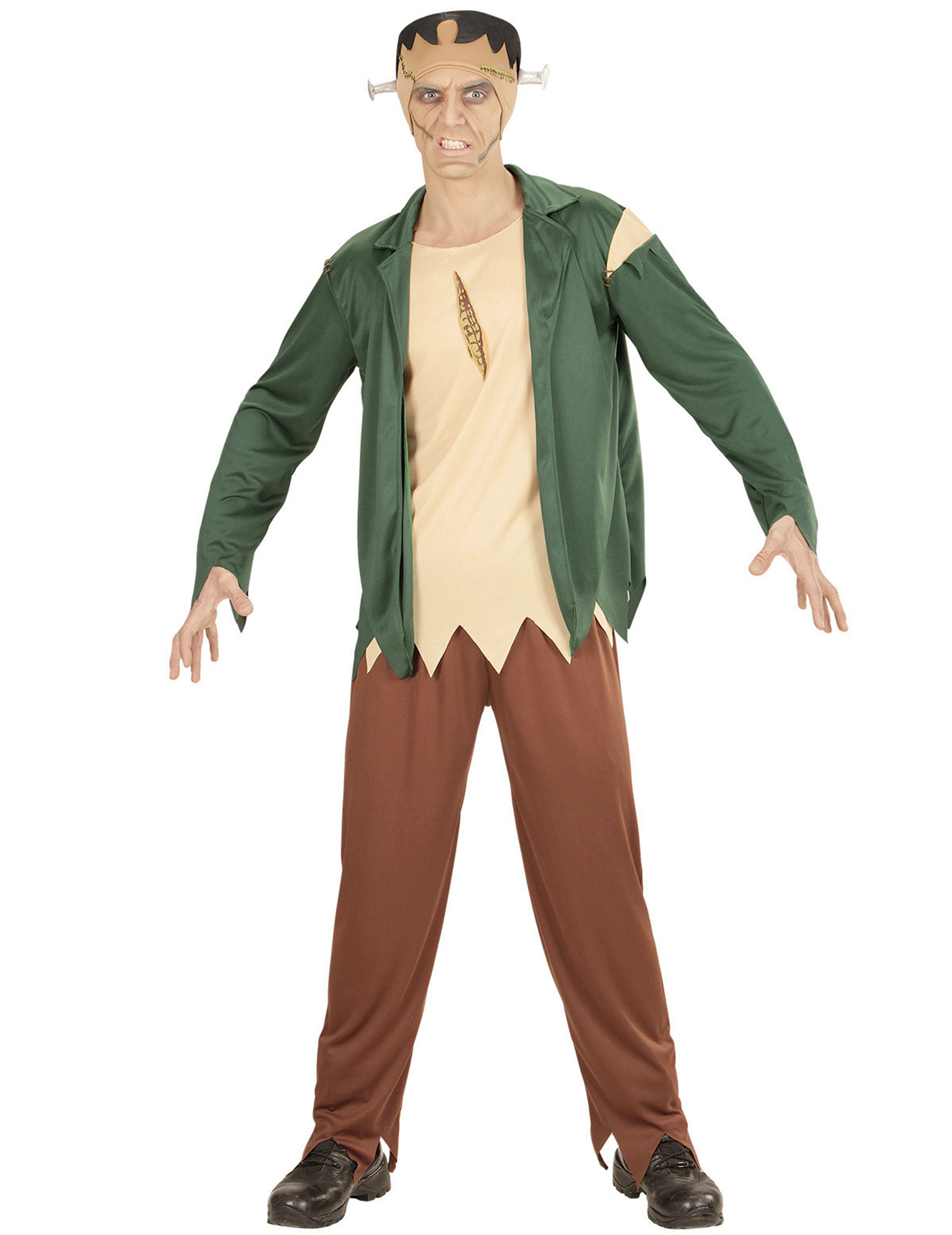 Monster-Kostüm für Herren Halloweenkostüm braun-grün Monster-Kostüm für Herren Halloweenkostüm braun-grün von WIDMANN