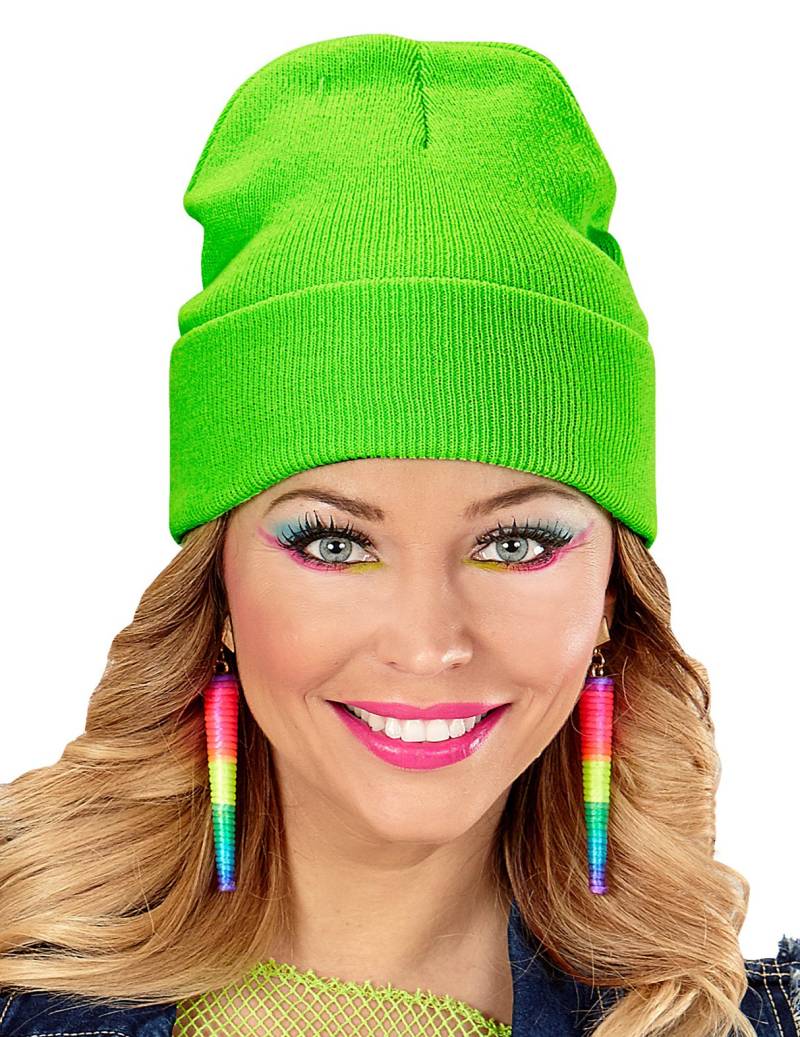 Mütze Neon Grün für Erwachsene von WIDMANN
