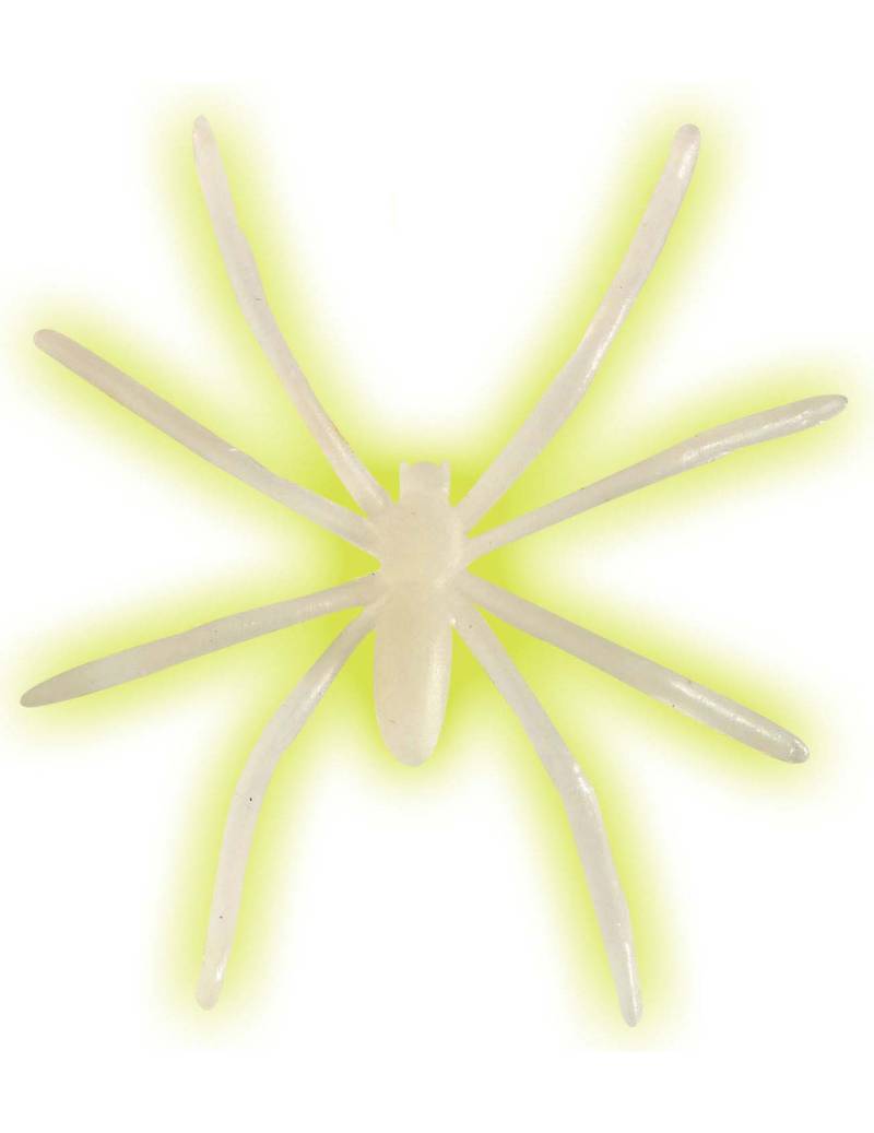 Nachtleuchtende Spinnen 42 Stück weiss 4,5cm von WIDMANN