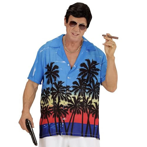 W WIDMANN MILANO Party Fashion - Hemd 80er Jahre mit Motiv, kurzarm, Beachparty, Sommerfest von W WIDMANN MILANO Party Fashion