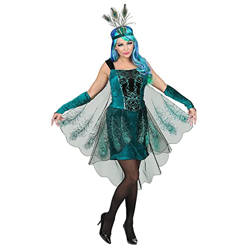 "PEACOCK" (dress with peacock tail veils, arm warmers, headpiece) - (M) von WIDMANN