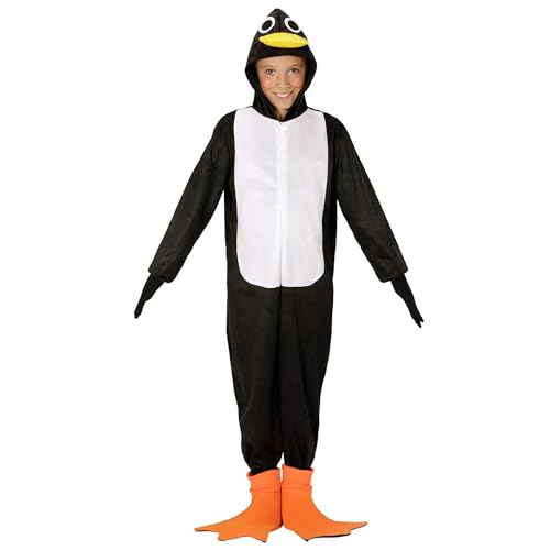 "PENGUIN" (hooded jumpsuit with mask) - (140 cm / 8-10 Years) von WIDMANN