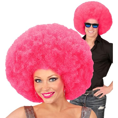 Top quality "PINK OVERSIZED AFRO WIG" in polybag - von WIDMANN