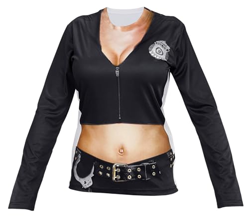 W WIDMANN MILANO Party Fashion - Shirt Polizistin, Longsleeve, Kostümoberteil, Karneval von W WIDMANN MILANO Party Fashion