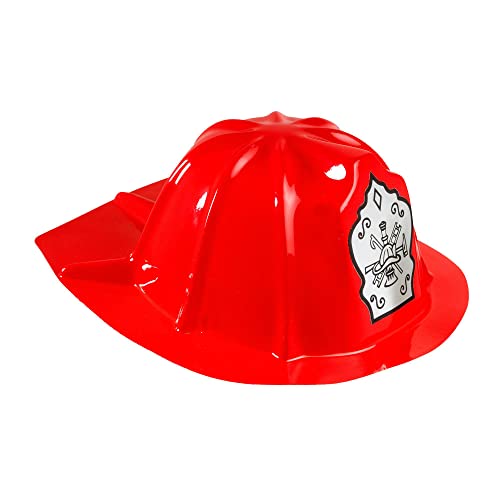 PVC FIREMAN HAT RED - CHILD SIZE von WIDMANN