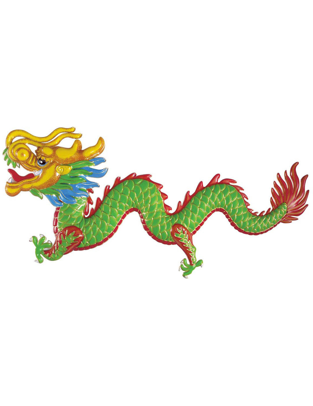 Party Deko Chinesischer Drache grün-rot-gelb-blau 100cm Party Deko Chinesischer Drache grün-rot-gelb-blau 100cm von WIDMANN