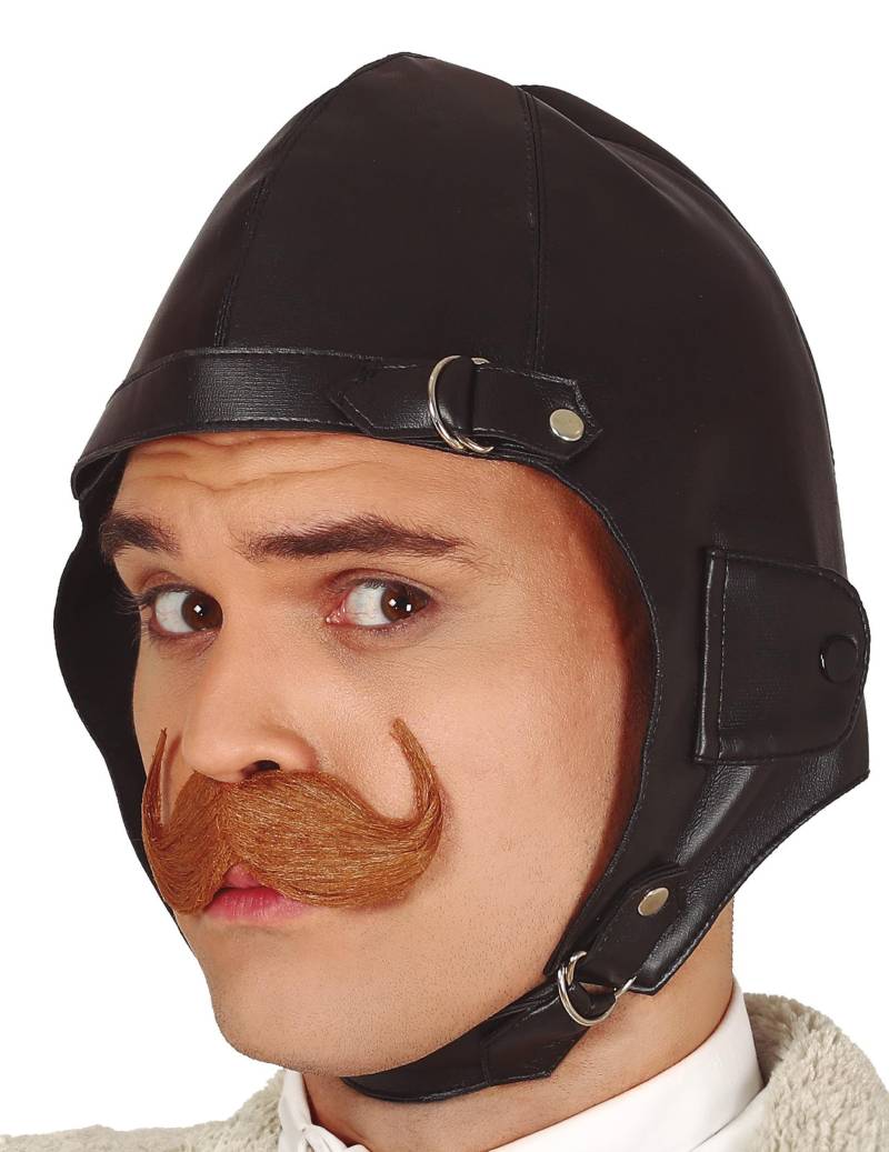 Pilotenmütze Lederoptik schwarz von FIESTAS GUIRCA, S.L.