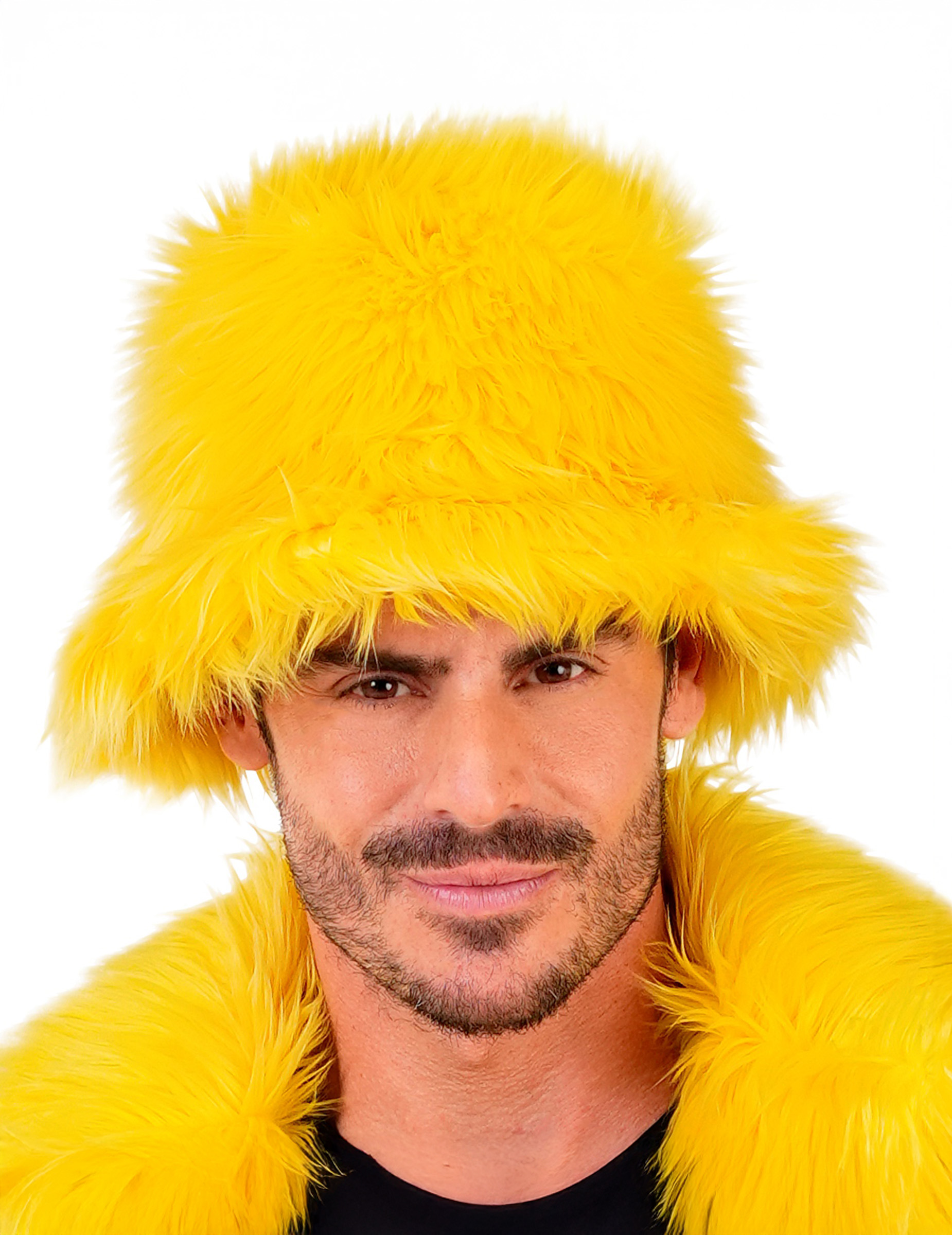 Plüsch Anglerhut Gelb für Erwachsene Plüsch Anglerhut Gelb für Erwachsene von WIDMANN