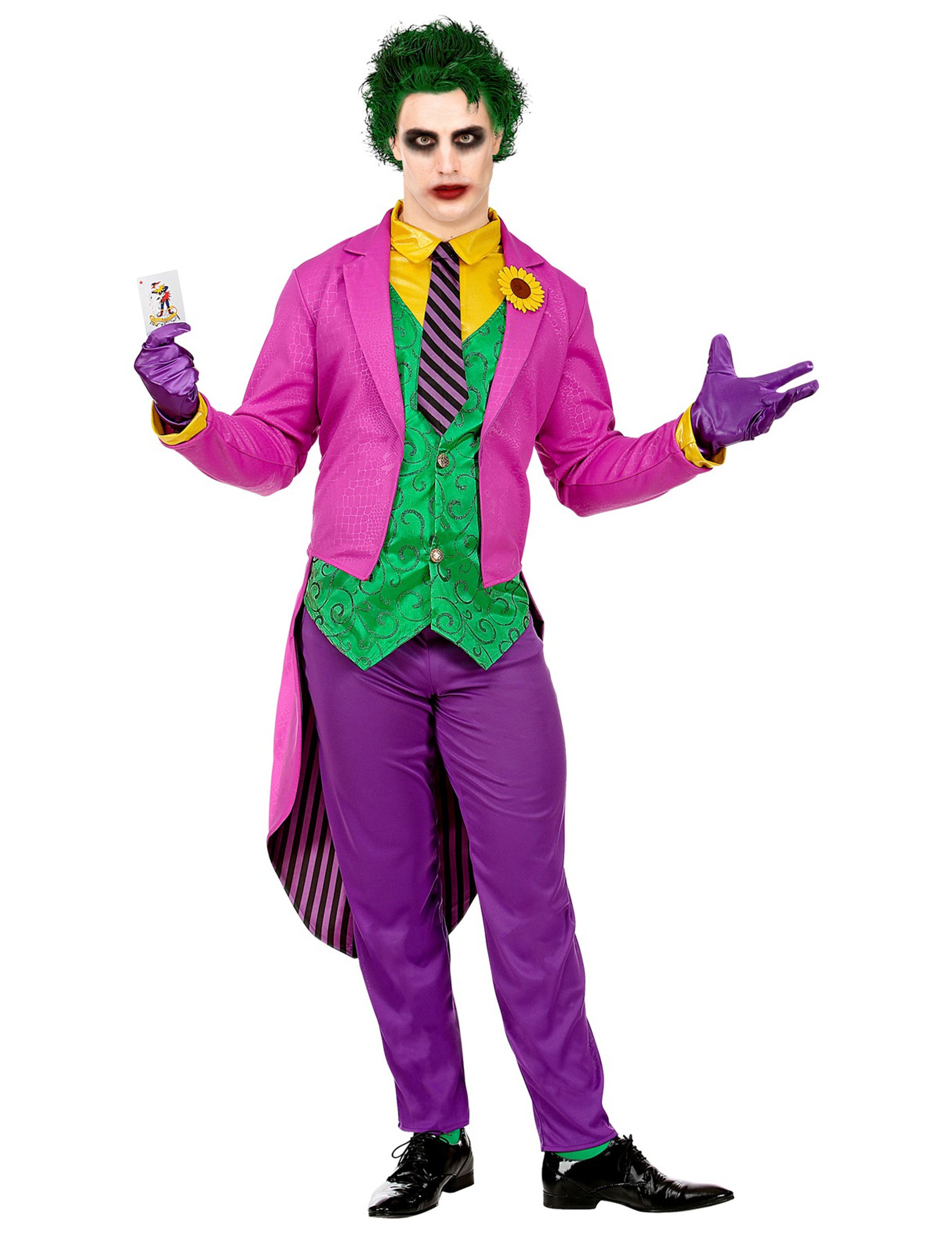 Psychopathen Clownkostüm für Herren Halloweenkostüm violett-grün Psychopathen Clownkostüm für Herren Halloweenkostüm violett-grün von WIDMANN