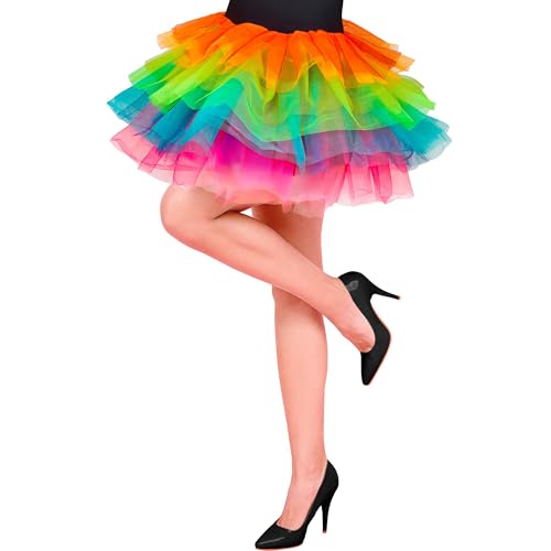 W WIDMANN MILANO Party Fashion 10344 - Tutu Regenbogen für Erwachsene, Tüllrock, Tänzerinnen, Karneval, Mottoparty von W WIDMANN MILANO Party Fashion