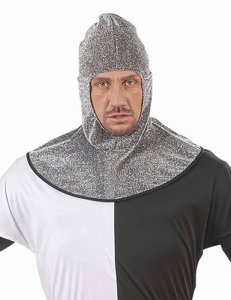 Ritterhaube Kostüm-Zubehör grau von WIDMANN