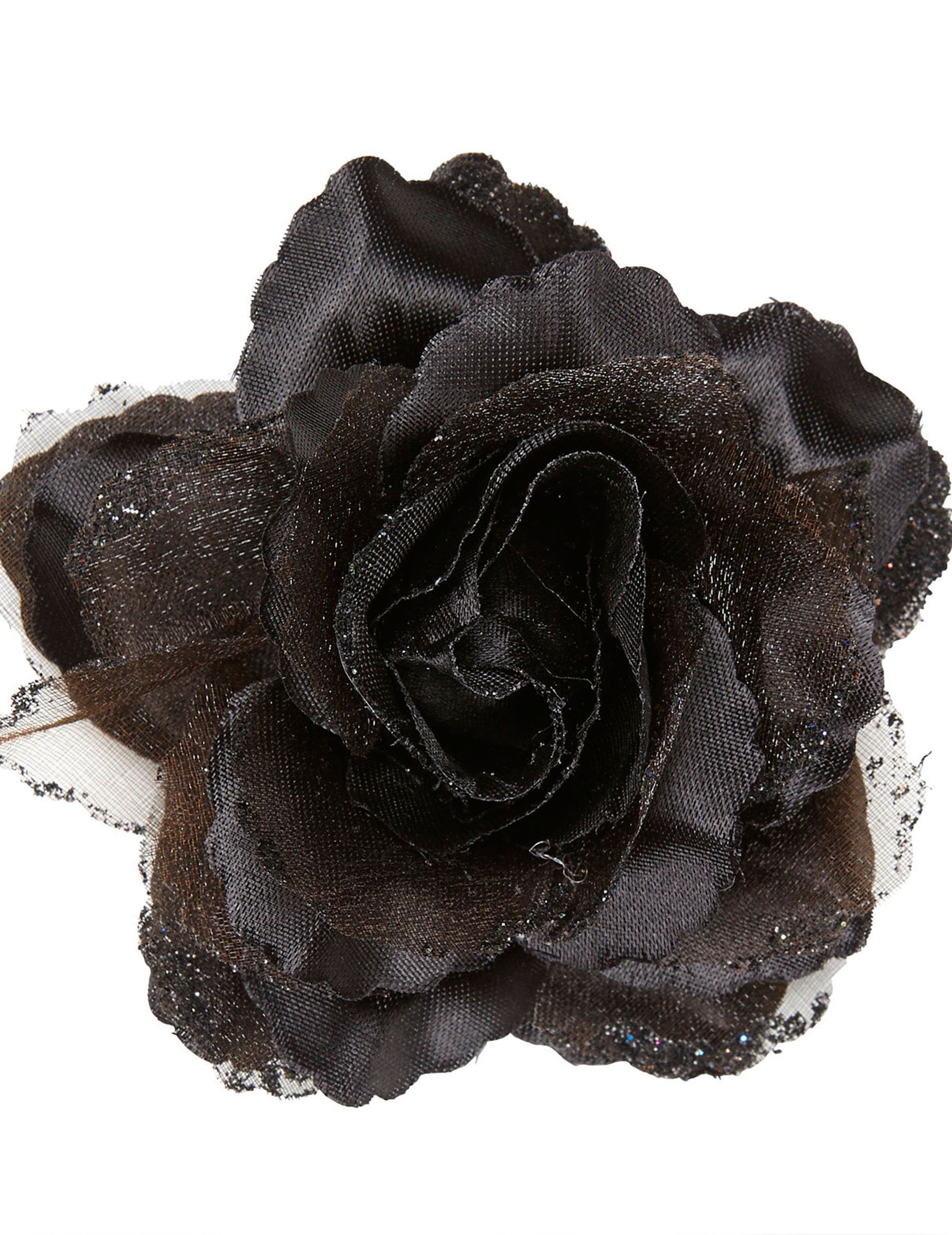 Rose Haarspange schwarz Rose Haarspange schwarz von WIDMANN