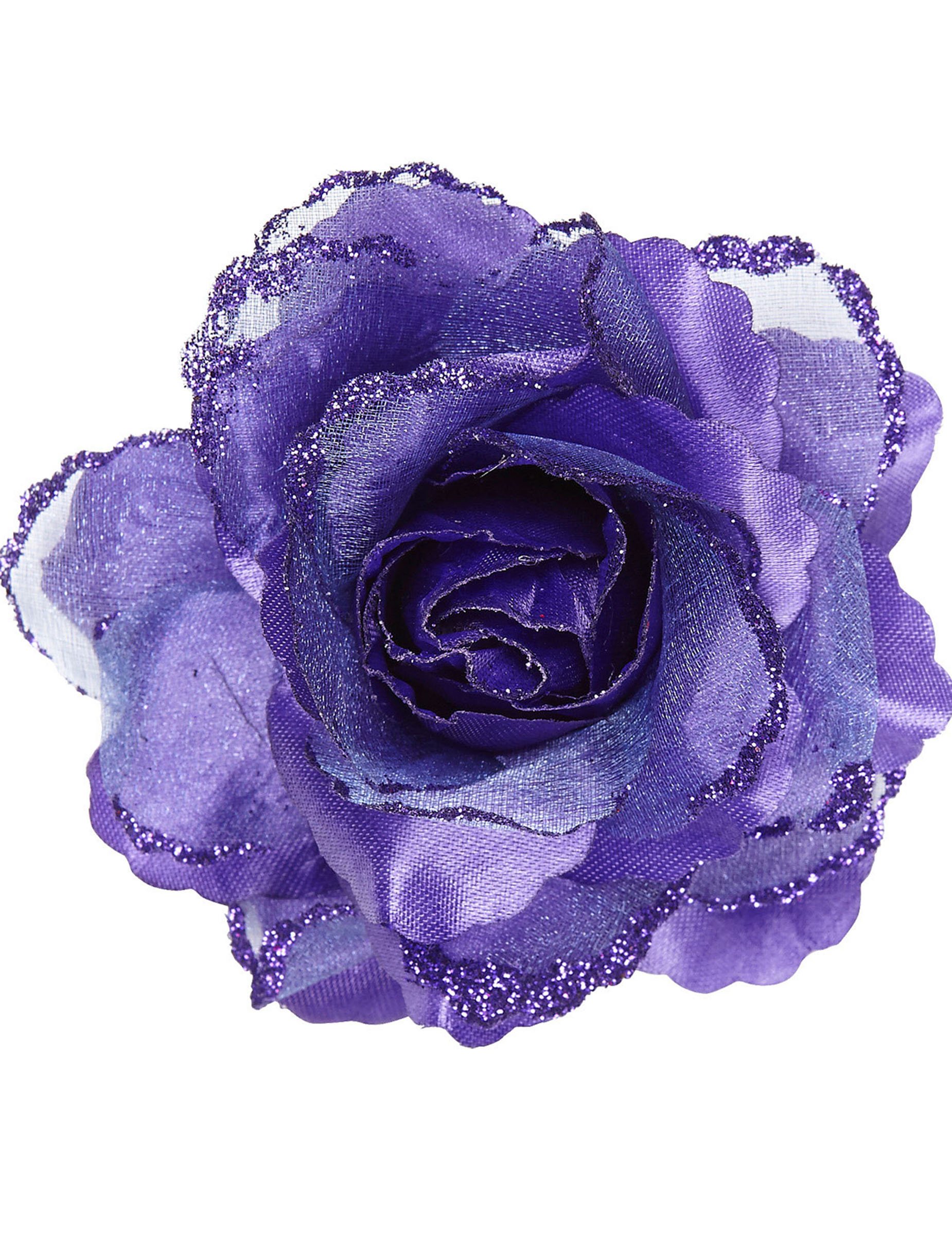 Rose Haarspange violett Rose Haarspange violett von WIDMANN