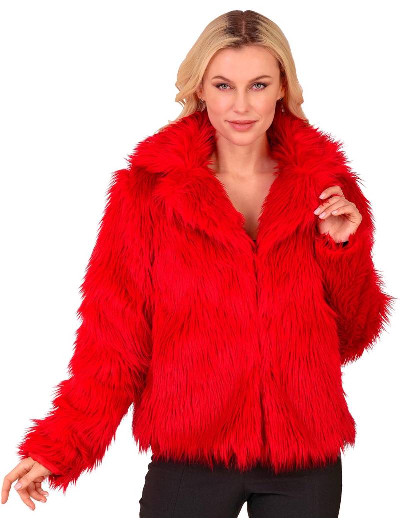 Roter Kunstpelzmantel Erwachsene Roter Kunstpelzmantel Erwachsene von WIDMANN