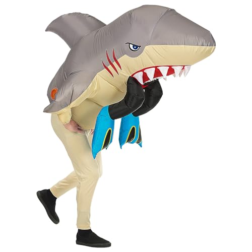 "SHARK ATTACK" (airblown inflatable oversized costume) (4 x AA batteries not included) - (One Size Fits Most Adult) von WIDMANN
