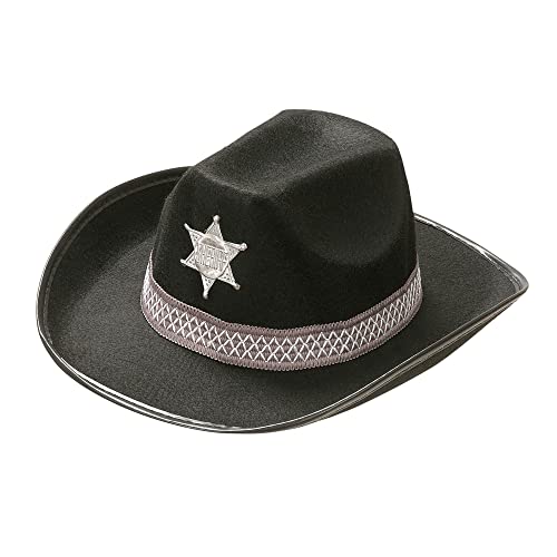 Widmann - Sheriffhut für Kinder, Cowboy, Cowgirl, Wilder Westen, Hut, Kopfschmuck, Accessoire, Mottoparty, Karneval von W WIDMANN MILANO Party Fashion