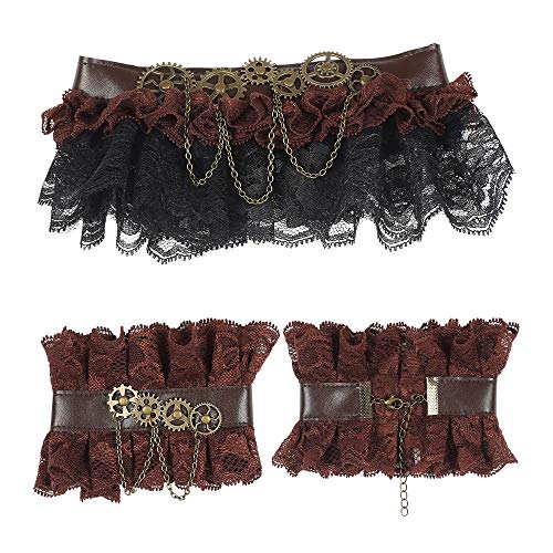 W WIDMANN MILANO Party Fashion 09776 - Steampunk Halsband und Manschetten, aus Spitze, Schmuck, Karneval, Mottoparty W WIDMANN MILANO Party Fashion 09776 - Steampunk Halsband und Manschetten, aus Spitze, Schmuck, Karneval, Mottoparty von W WIDMANN MILANO Party Fashion