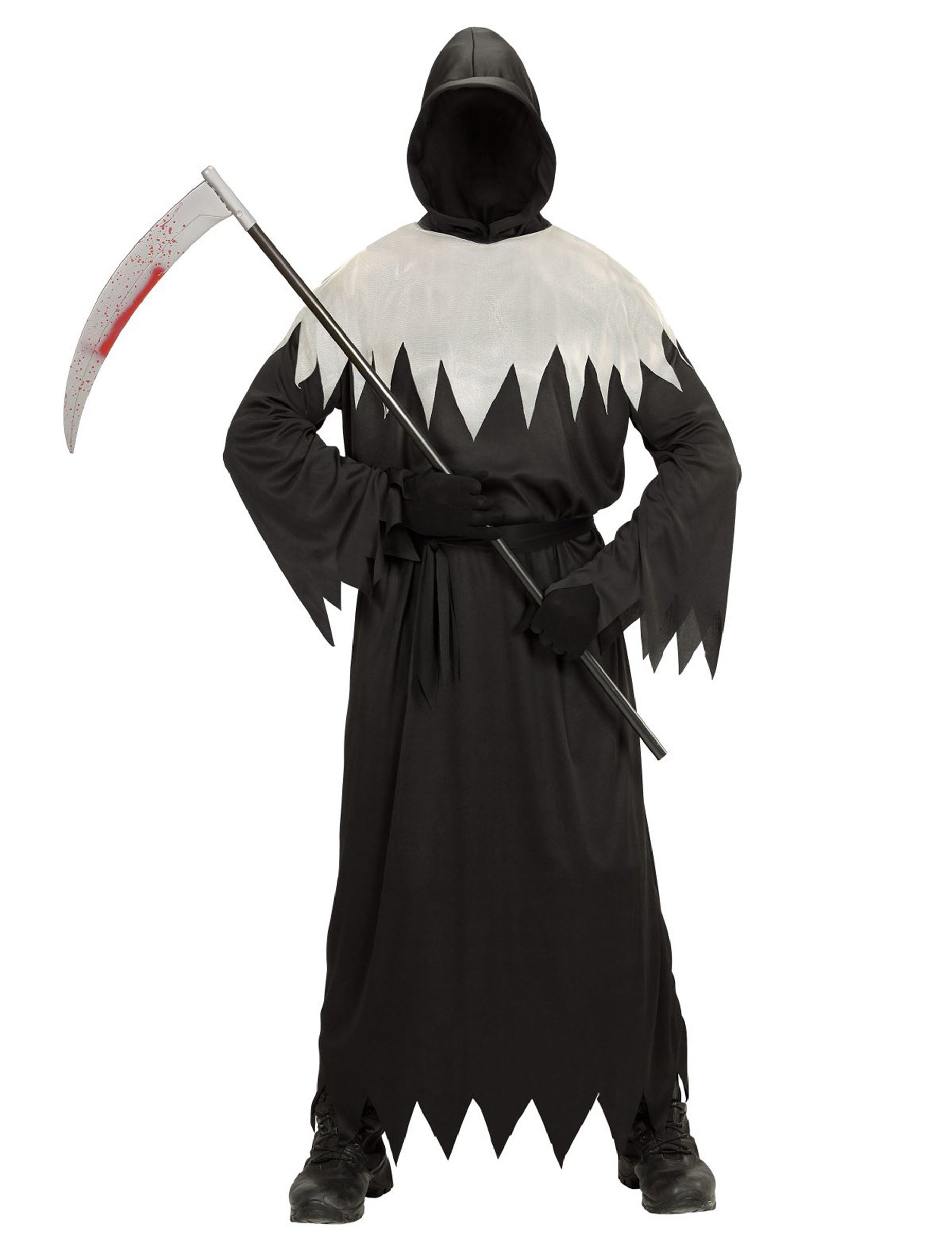 Sensenmann-Kostüm für Herren Halloweenkostüm schwarz-weiss Sensenmann-Kostüm für Herren Halloweenkostüm schwarz-weiss von WIDMANN
