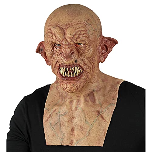 Silicone look "ZOMBIE FULL HEAD MASK WITH NECK & CHEST" - von WIDMANN