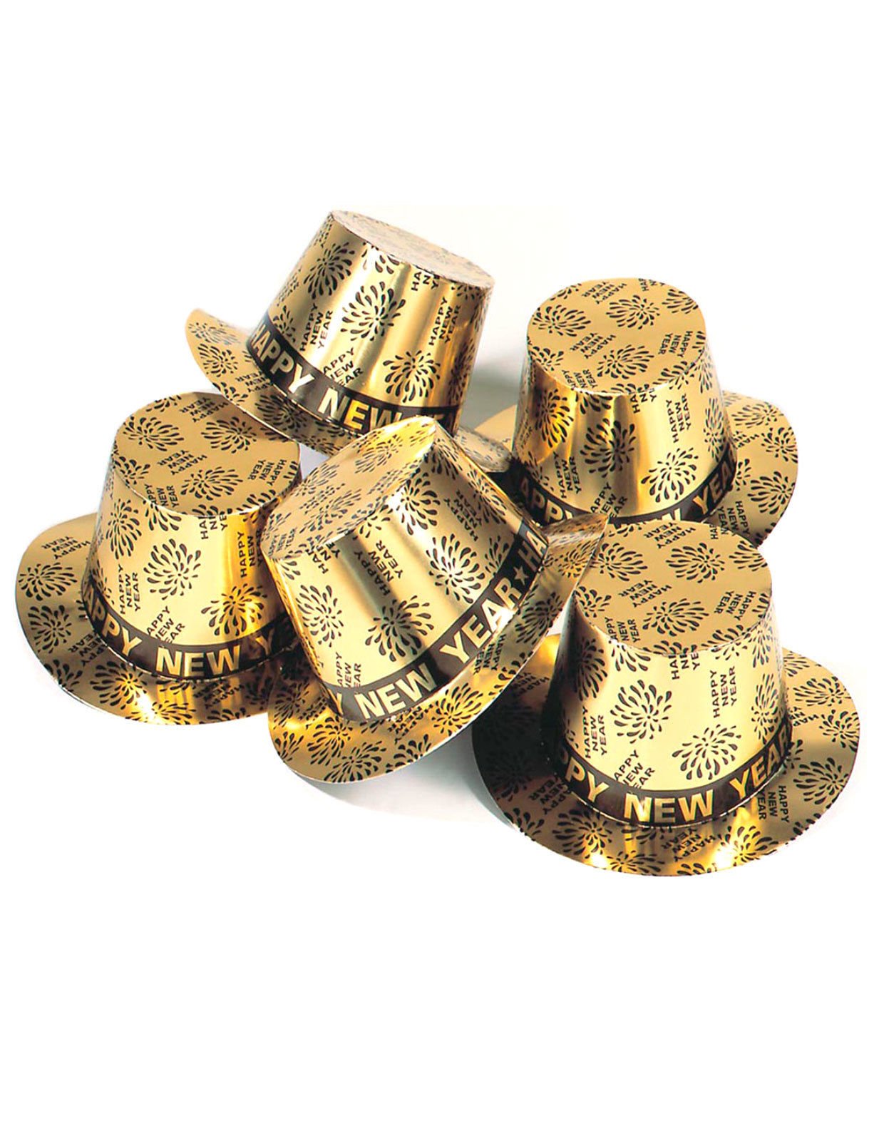 Silvester Zylinder Party-Hut Happy New Year gold-schwarz 13,5x29,5cm Silvester Zylinder Party-Hut Happy New Year gold-schwarz 13,5x29,5cm von ESPA