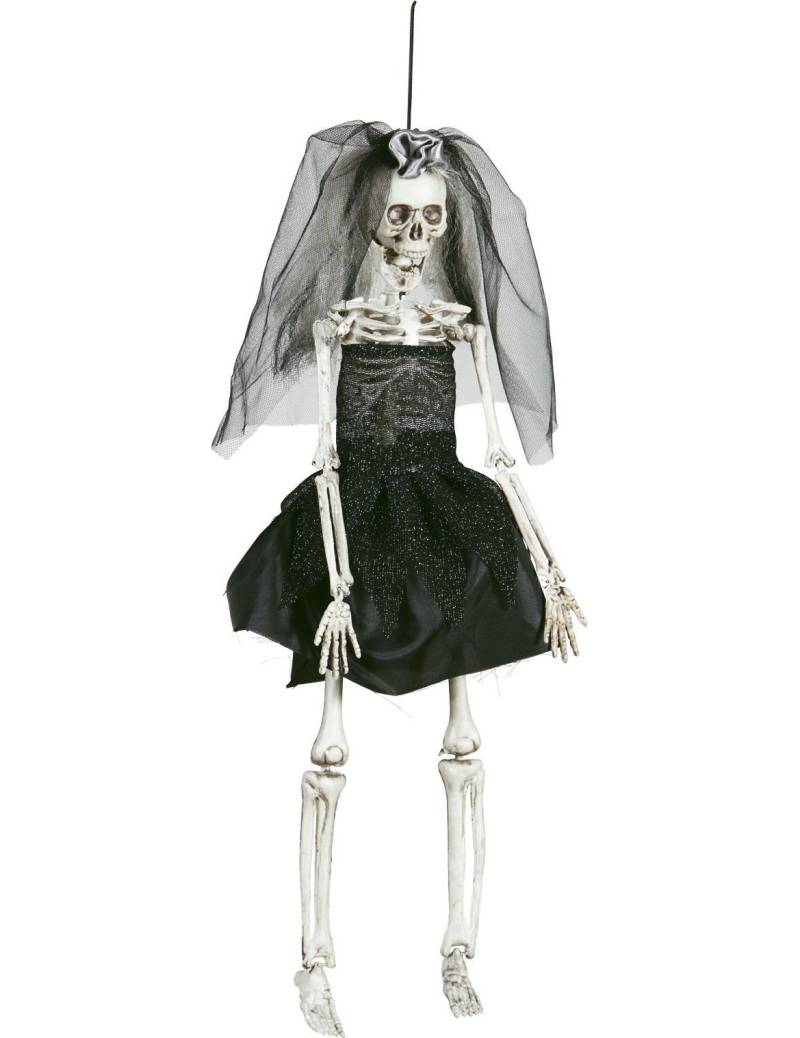 Skelett-Braut Halloween-Hängedeko schwarz-weiss 42cm von WIDMANN