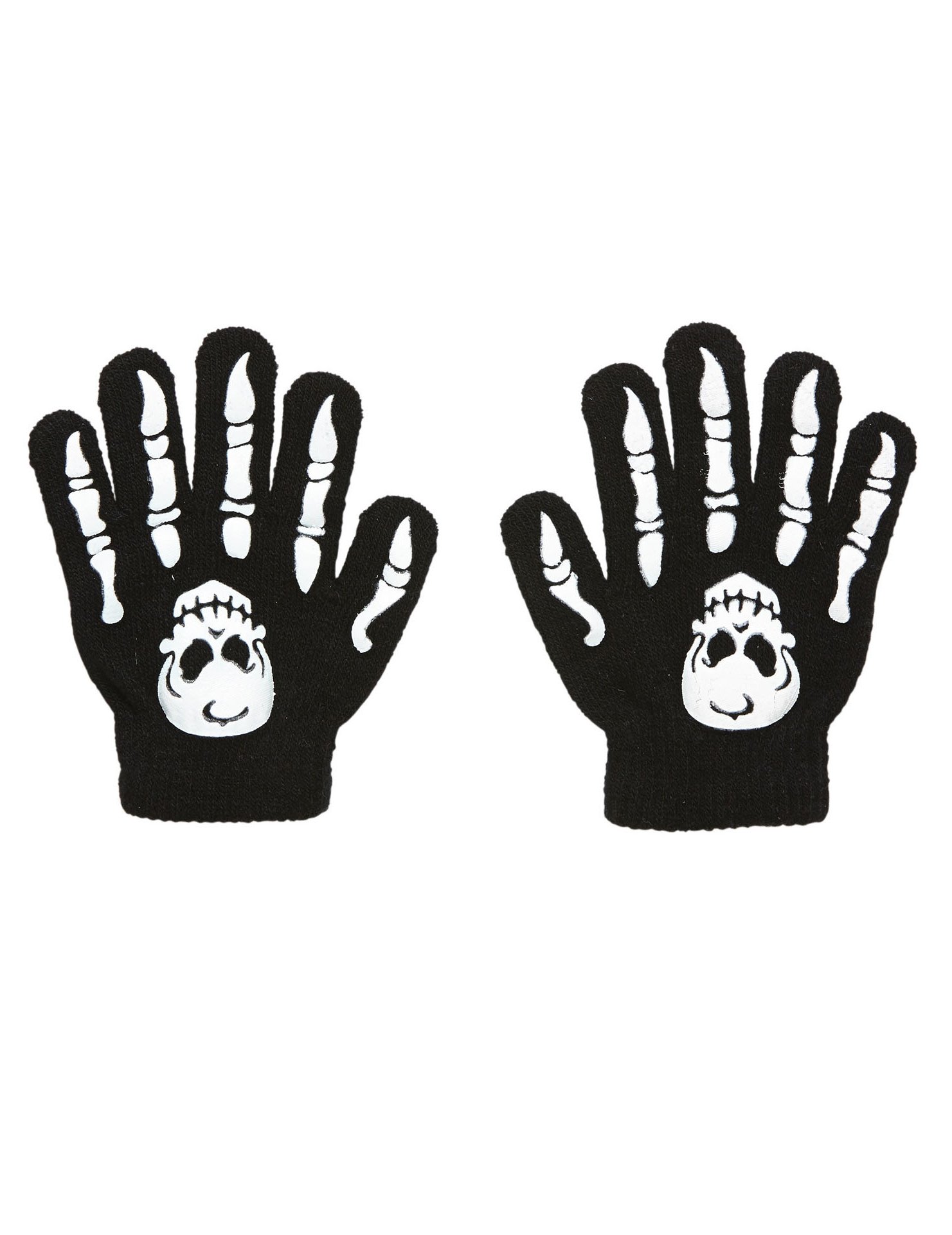 Skelett-Handschuhe für Kinder Halloween schwarz-weiss Skelett-Handschuhe für Kinder Halloween schwarz-weiss von WIDMANN