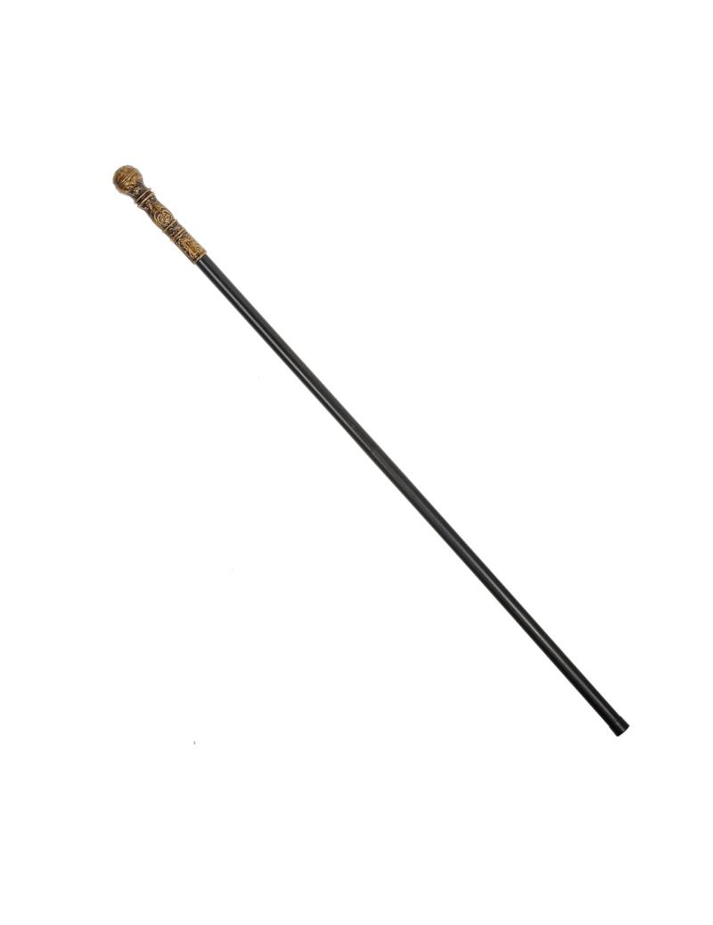 Spazierstock Accessoire Halloween schwarz-gold 108 cm von WIDMANN