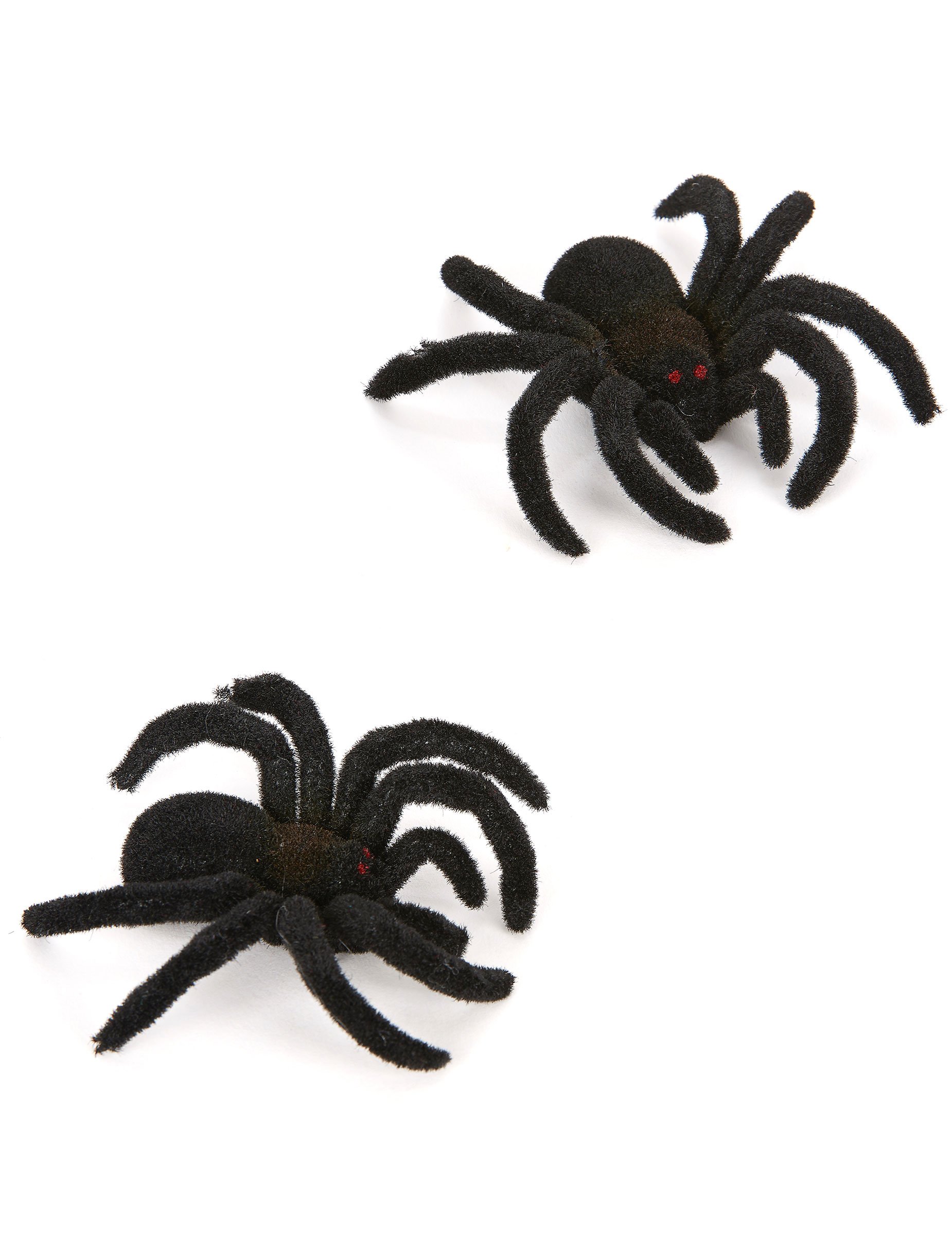 Spinnen Halloween Deko 2er-Set schwarz 10cm von WIDMANN