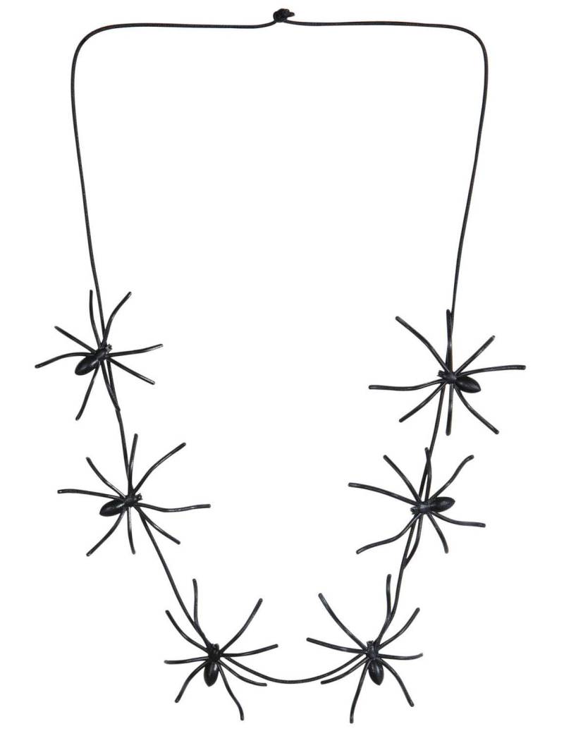 Spinnen-Schmuck Kette schwarz 60cm von WIDMANN