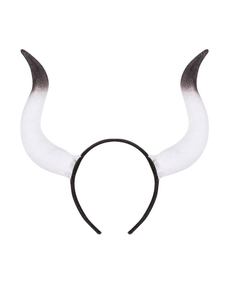 Stierhörner Haarreif schwarz-weiss Stierhörner Haarreif schwarz-weiss von WIDMANN