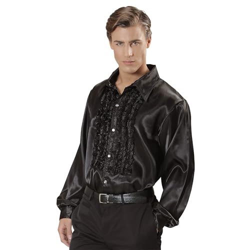 W WIDMANN MILANO Party Fashion - 70 Jahre Disco Fashion Hemd, langarm, aus Satin, Herrenhemd von W WIDMANN MILANO Party Fashion