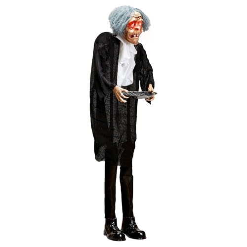 W WIDMANN MILANO Party Fashion 10057 - Butler mit Tablett und leuchtenden Augen, Horror Figur, Horror Deko, Kellner, Halloween Deko gruselig W WIDMANN MILANO Party Fashion 10057 - Butler mit Tablett und leuchtenden Augen, Horror Figur, Horror Deko, Kellner, Halloween Deko gruselig von W WIDMANN MILANO Party Fashion
