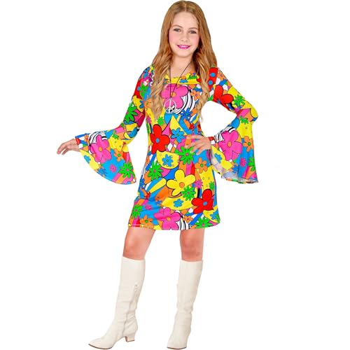 Widmann - Kinderkostüm 60er Jahre Outfit, Kleid, Flower Power, Hippie, Blumenmädchen, Schlagermove von WIDMANN MILANO PARTY FASHION