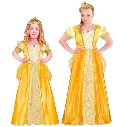 Widmann - Kinderkostüm Prinzessin, goldgelb, Kleid und Tiara, Königin, Märchen, Faschingskostüme, Karneval von WIDMANN MILANO PARTY FASHION