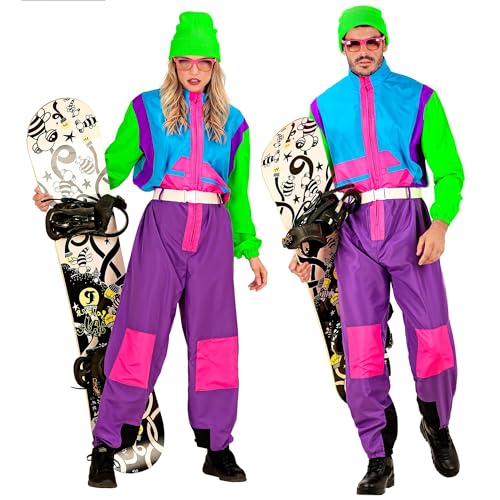 WIDMANN MILANO PARTY FASHION - Kostüm Snowboarder, Overall, Retro Schneeanzug, 80er Jahre Outfit, Bad Taste Outfit, Faschingskostüme von WIDMANN MILANO PARTY FASHION