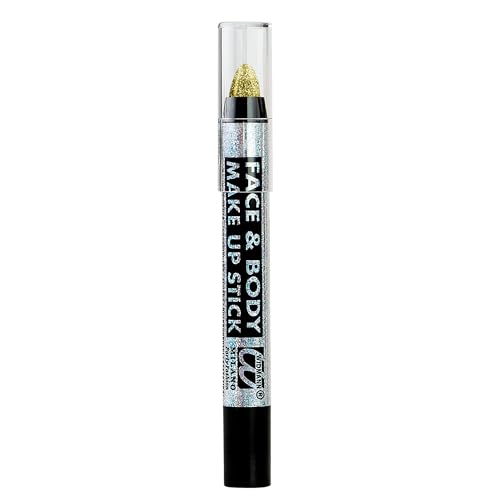 W WIDMANN MILANO Party Fashion, Glitzer Make-up Stift in Gold, strahlender Glanz, einfache Anwendung, sanfte Textur, funkelnder Effekt, perfekt für Silvester, unisex, vielseitig einsetzbar W WIDMANN MILANO Party Fashion, Glitzer Make-up Stift in Gold, strahlender Glanz, einfache Anwendung, sanfte Textur, funkelnder Effekt, perfekt für Silvester, unisex, vielseitig einsetzbar von WIDMANN