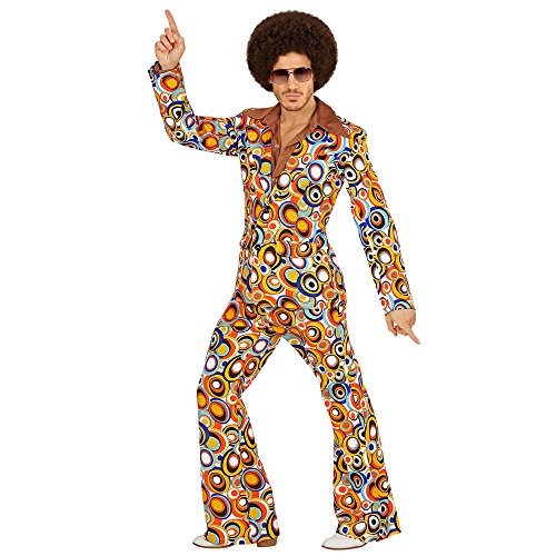 WIDMANN 70er Jahre Bubbles Kostüm für Herren - Psychedelische Jacke und Hose für Disco-Partys Größe XXL WIDMANN 70er Jahre Bubbles Kostüm für Herren - Psychedelische Jacke und Hose für Disco-Partys Größe XXL von W WIDMANN MILANO Party Fashion