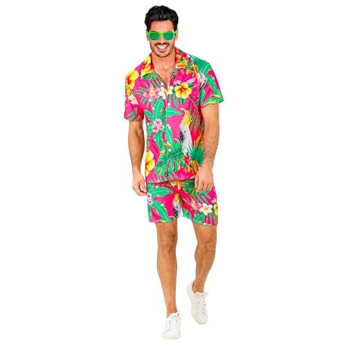 WIDMANN MILANO PARTY FASHION - Hawaii Outfit, kurzarm Hemd und Shorts, Blumen, Aloha, Strand Party, Verkleidung von WIDMANN MILANO PARTY FASHION