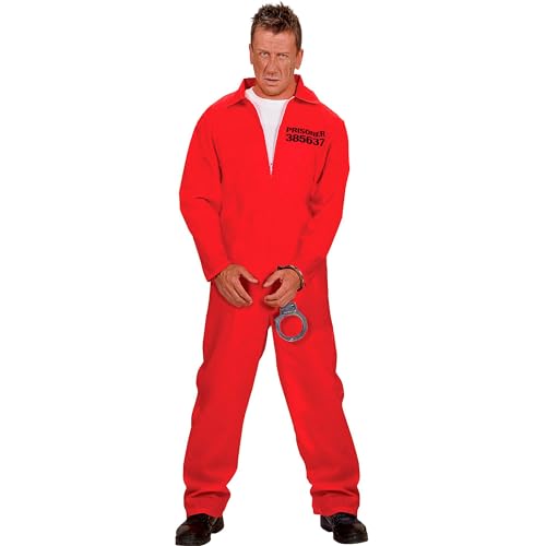 Widmann - Kostüm Häftling, Overall, rot, Sträfling, Gefangener von WIDMANN MILANO PARTY FASHION