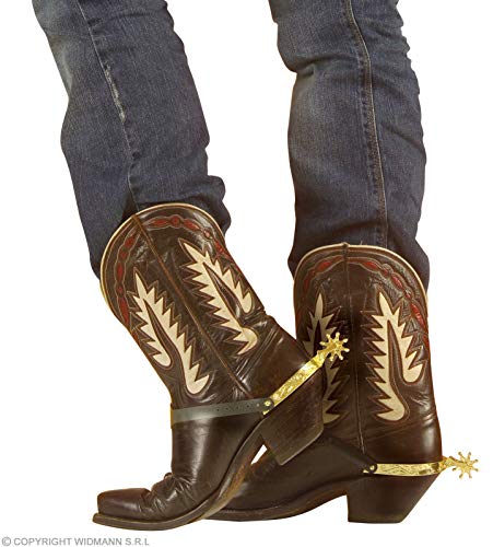 WIDMANN -8518s Cowboy-Sporen für Erwachsene, Unisex, Gold, One Size, 8518S WIDMANN -8518s Cowboy-Sporen für Erwachsene, Unisex, Gold, One Size, 8518S von WIDMANN