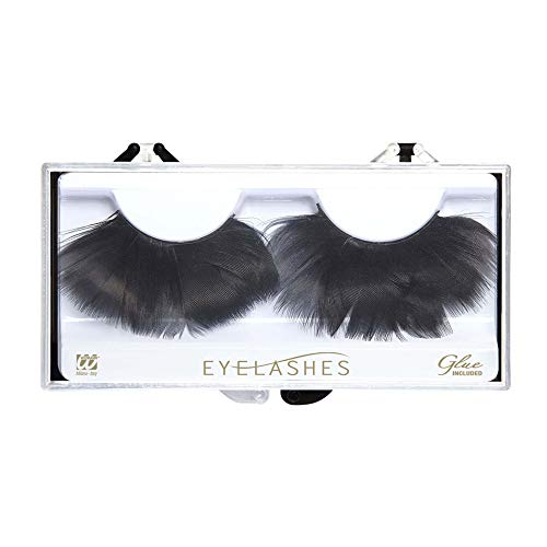 Widmann 2825C - Künstliche Wimpern aus Federn, Schwarz, mit Klebstoff, Schminkzubehör, Karneval, Mottoparty, Halloween Widmann 2825C - Künstliche Wimpern aus Federn, Schwarz, mit Klebstoff, Schminkzubehör, Karneval, Mottoparty, Halloween von W WIDMANN MILANO Party Fashion