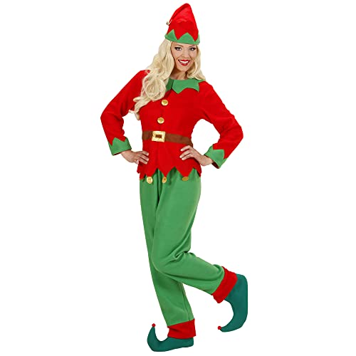 Widmann - Kostüm Elf Santas Helfer, Oberteil mit Gürtel, Hose, Hut, Weihnachten, Karneval, Mottoparty von WIDMANN MILANO PARTY FASHION